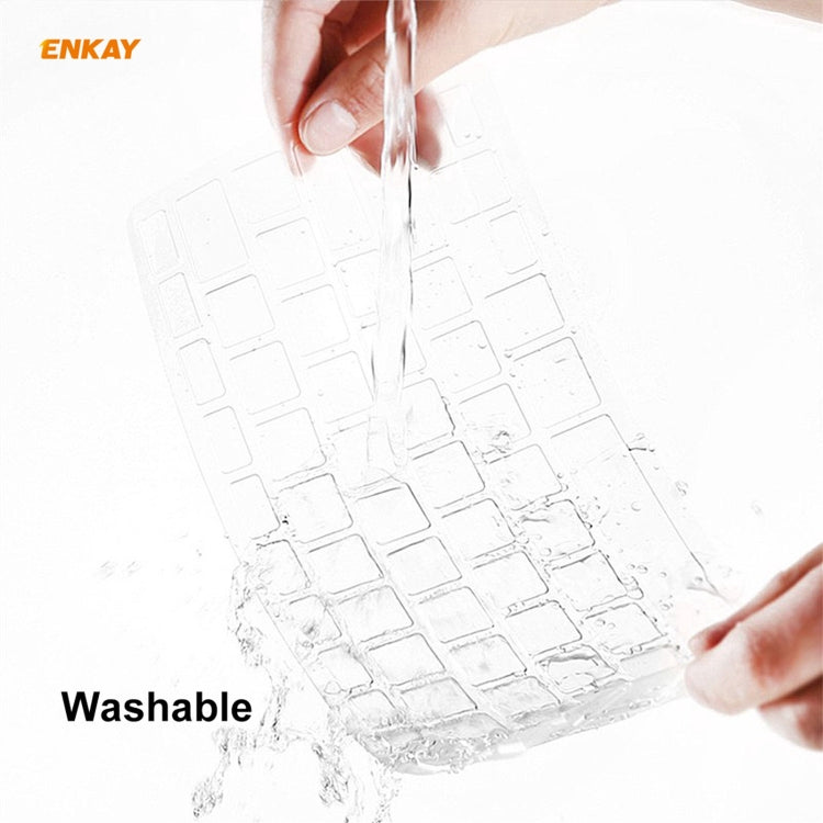 ENKAY Coque de protection 3 en 1 en cristal pour ordinateur portable + film de clavier en TPU version UE + ensemble de bouchons anti-poussière pour MacBook Pro 16 pouces A2141 (avec Touch Bar), Pour MacBook Pro 16 pouces A2141 (avec Touch Bar)