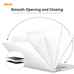 ENKAY Coque de protection 3 en 1 en cristal pour ordinateur portable + film de clavier en TPU version UE + ensemble de bouchons anti-poussière pour MacBook Pro 16 pouces A2141 (avec Touch Bar), Pour MacBook Pro 16 pouces A2141 (avec Touch Bar)
