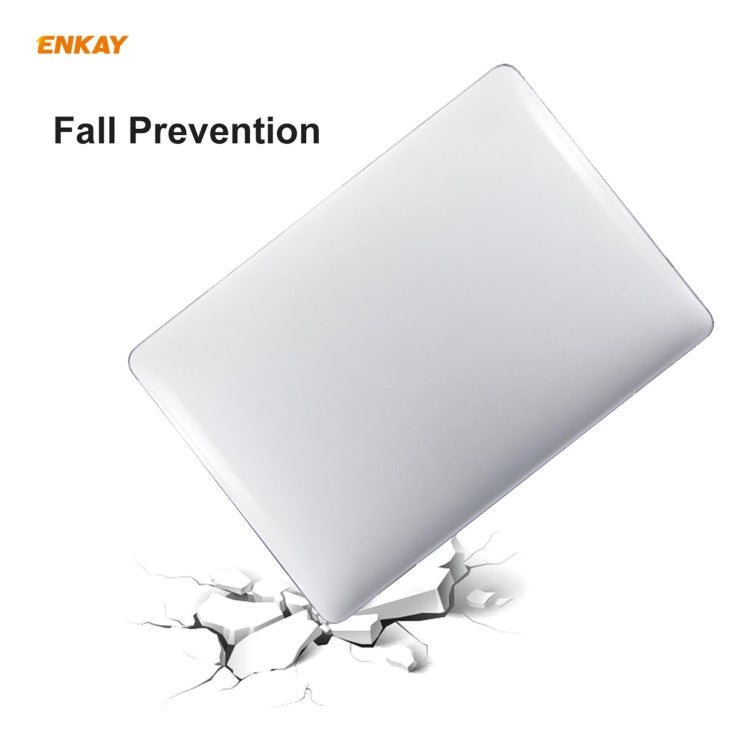 ENKAY Coque de protection 3 en 1 en cristal pour ordinateur portable + film de clavier en TPU version UE + ensemble de bouchons anti-poussière pour MacBook Pro 16 pouces A2141 (avec Touch Bar), Pour MacBook Pro 16 pouces A2141 (avec Touch Bar)