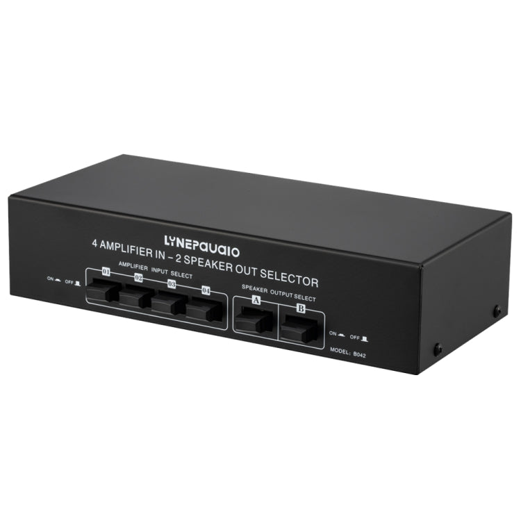 Amplificateur de puissance et commutateur de haut-parleurs 4 entrées 2 sorties, séparateur de haut-parleurs, comparateur 300 W par canal sans perte de qualité sonore, 4 entrées 2 sorties