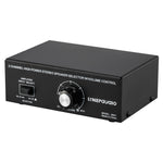 B051 Sélecteur 2 entrées et 1 sortie pour amplificateur de puissance et haut-parleur avec réglage du volume, 2 amplificateurs de puissance, sélecteur audio, comparateur de distribution de commutation, B051