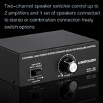 B051 Sélecteur 2 entrées et 1 sortie pour amplificateur de puissance et haut-parleur avec réglage du volume, 2 amplificateurs de puissance, sélecteur audio, comparateur de distribution de commutation, B051