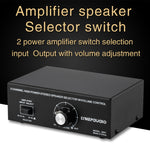 B051 Sélecteur 2 entrées et 1 sortie pour amplificateur de puissance et haut-parleur avec réglage du volume, 2 amplificateurs de puissance, sélecteur audio, comparateur de distribution de commutation, B051