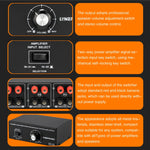 B051 Sélecteur 2 entrées et 1 sortie pour amplificateur de puissance et haut-parleur avec réglage du volume, 2 amplificateurs de puissance, sélecteur audio, comparateur de distribution de commutation, B051