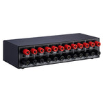 B032 Amplificateur de puissance 2 entrées 4 sorties Commutateur sonore Haut-parleur Qualité sonore sans perte 300W par canal Distributeur commutateur avec fonction de surveillance casque / Entrée audio, B032