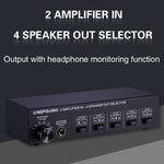 B032 Amplificateur de puissance 2 entrées 4 sorties Commutateur sonore Haut-parleur Qualité sonore sans perte 300W par canal Distributeur commutateur avec fonction de surveillance casque / Entrée audio, B032