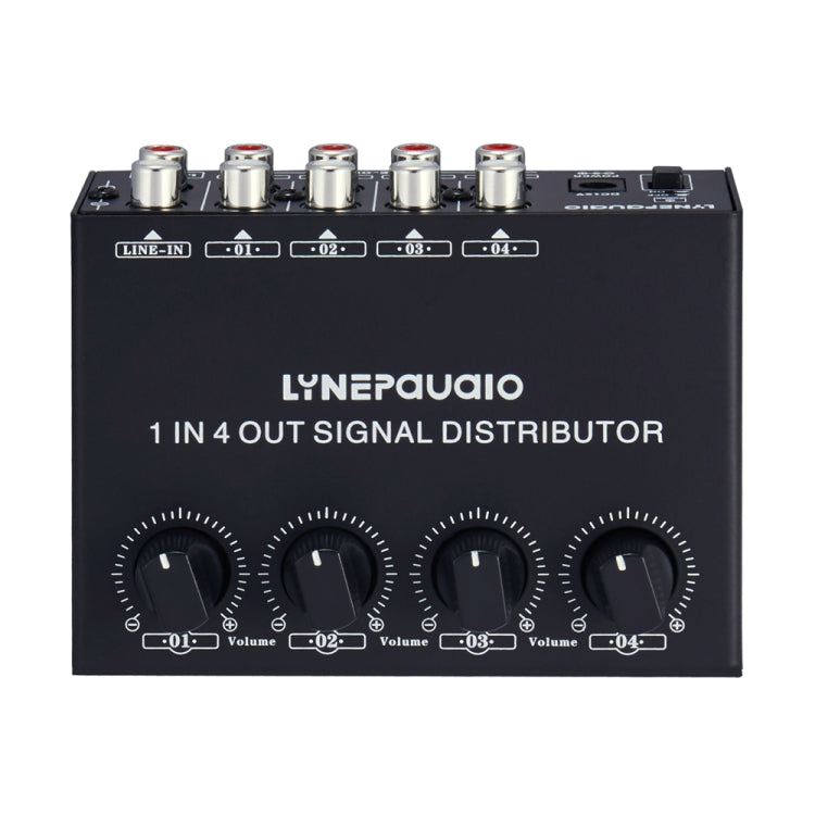 Amplificateur de signal stéréo avant 1 entrée 4 sorties, réglage indépendant du volume de sortie, interface RCA sans perte, répartiteur, prise US, B029