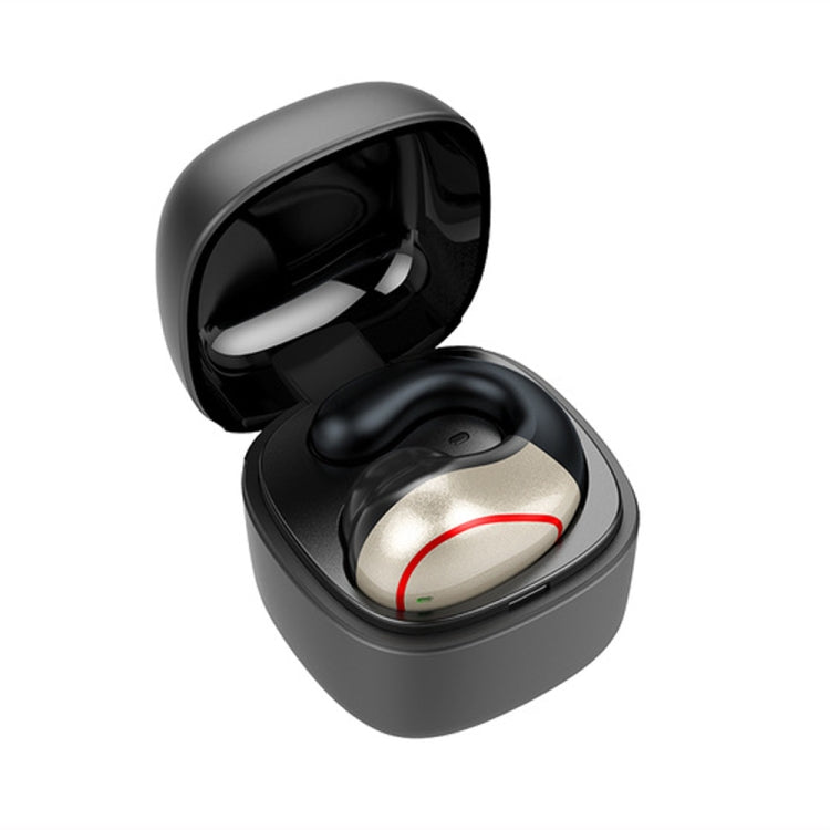 Écouteur sans fil invisible supra-auriculaire T25 Bluetooth 5.0 à oreille unique, appel haute définition, veille super longue, à conduction osseuse
