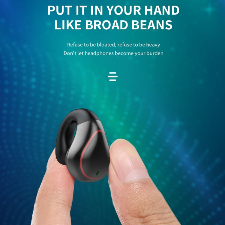 Écouteur sans fil invisible supra-auriculaire T25 Bluetooth 5.0 à oreille unique, appel haute définition, veille super longue, à conduction osseuse