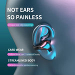 Écouteur sans fil invisible supra-auriculaire T25 Bluetooth 5.0 à oreille unique, appel haute définition, veille super longue, à conduction osseuse