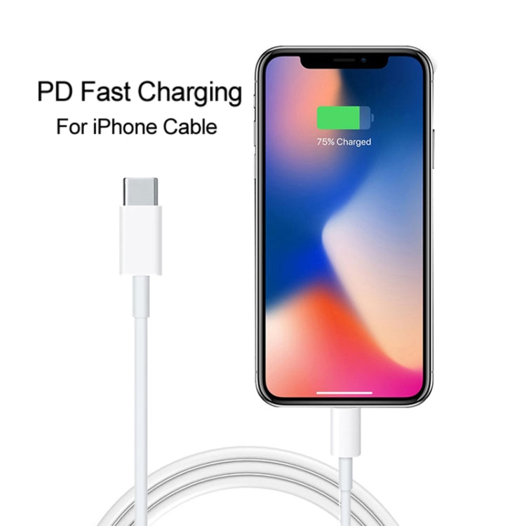Chargeur de voyage pliable A2344 20W PD 3.0 Type-C / USB-C + câble de données de charge rapide USB-C / Type-C vers 8 broches, prise UK, longueur : 2 m, 20W 8 broches longueur : 2 m