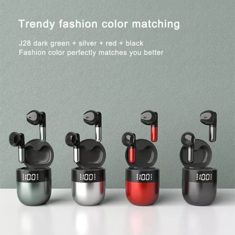 Écouteurs sans fil Bluetooth J28 TWS Affichage numérique LED Écouteurs de sport HIFI Musique