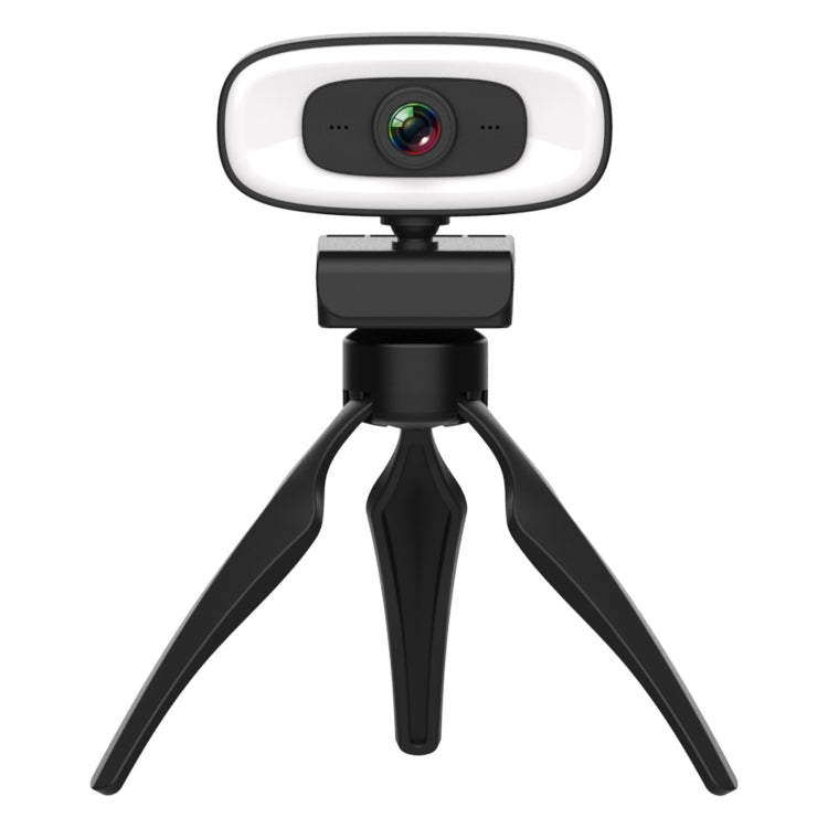 C10 2K HD Sans distorsion Rotation à 360 degrés Lumière d'appoint à trois vitesses Webcams USB sans pilote, microphone intégré au son plus clair