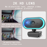 C11 Qualité d'image 2K HD sans distorsion Rotation à 360 degrés Microphone intégré Son clair Webcams avec trépied