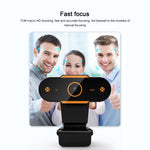Webcam pour PC de bureau 312 1080P HD USB 2.0 avec micro, longueur de câble : environ 1,3 m, standard, avec trépied, anti-espionnage