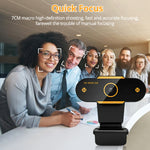 Webcam pour PC de bureau 312 1080P HD USB 2.0 avec micro, longueur de câble : environ 1,3 m, standard, avec trépied, anti-espionnage