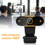 Webcam pour PC de bureau 312 1080P HD USB 2.0 avec micro, longueur de câble : environ 1,3 m, standard, avec trépied, anti-espionnage