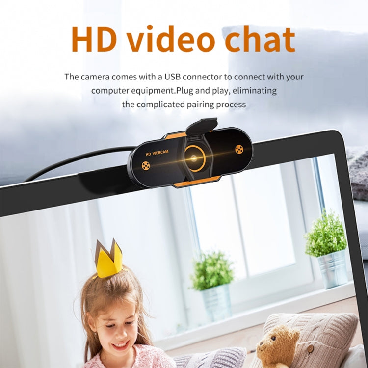 Webcam pour PC de bureau 312 1080P HD USB 2.0 avec micro, longueur de câble : environ 1,3 m, standard, avec trépied, anti-espionnage