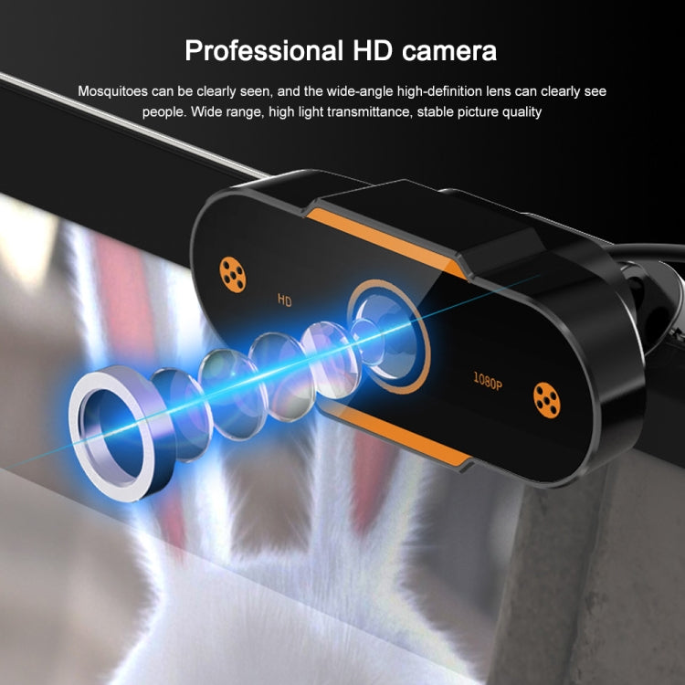 Webcam pour PC de bureau 312 1080P HD USB 2.0 avec micro, longueur de câble : environ 1,3 m, standard, avec trépied, anti-espionnage