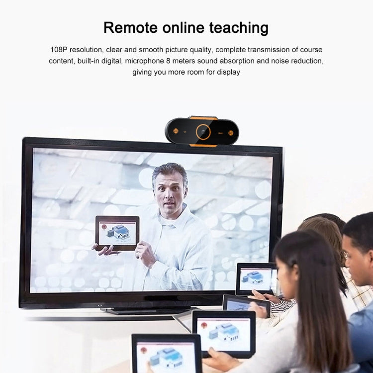 Webcam pour PC de bureau 312 1080P HD USB 2.0 avec micro, longueur de câble : environ 1,3 m, standard, avec trépied, anti-espionnage