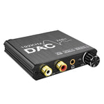 Convertisseur audio numérique vers analogique Extracteur stéréo DAC Amplificateur optique SPDIF 192Khz 24Bit