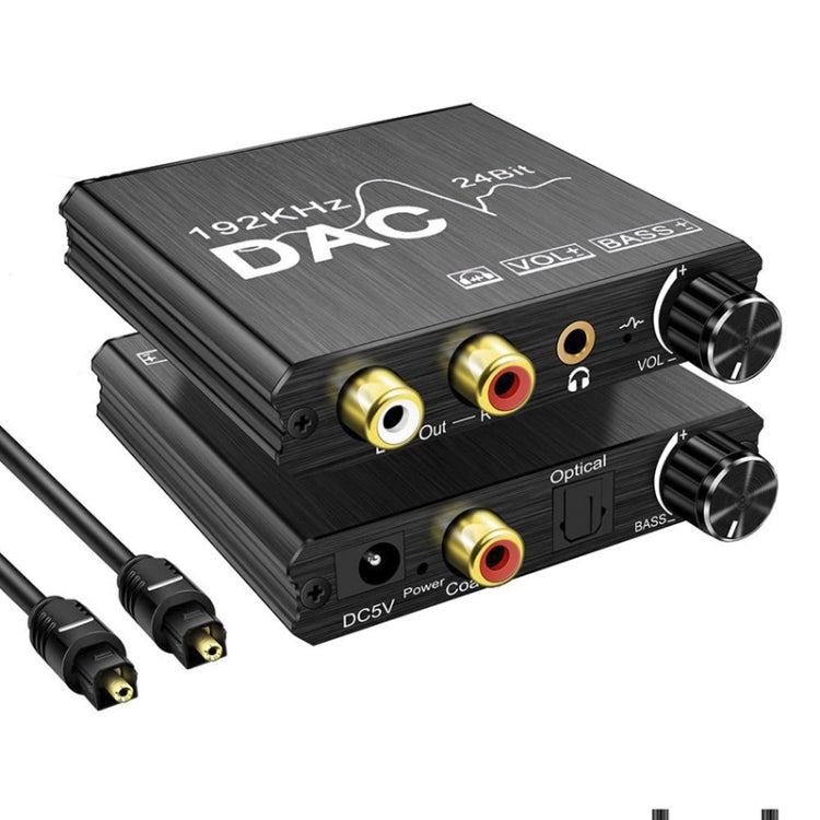 Convertisseur audio numérique vers analogique Extracteur stéréo DAC Amplificateur optique SPDIF 192Khz 24Bit