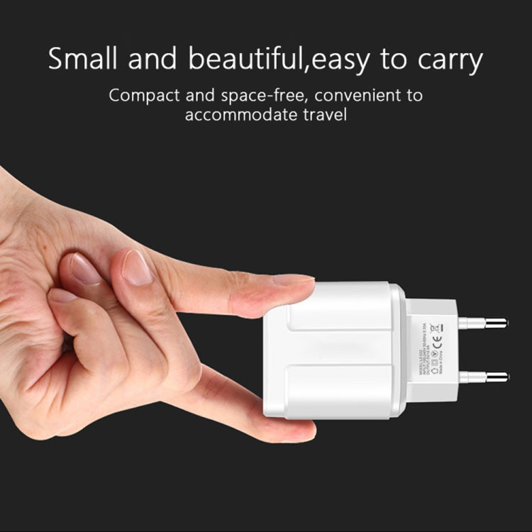 Chargeur de voyage portable double USB + câble de données USB vers 8 broches 1 mètre, prise EU
