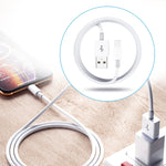 Chargeur de voyage portable double USB + câble de données USB vers 8 broches 1 mètre, prise EU