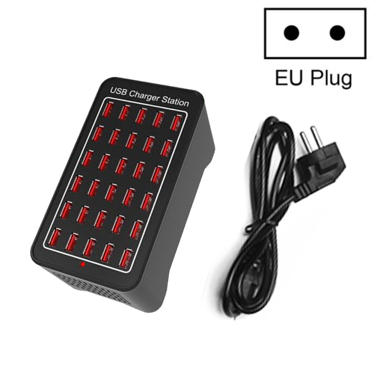 Station de charge rapide XLD-A7 150 W 30 ports USB Chargeur intelligent, CA 110-240 V, 150 W 30 ports USB prise UE, 150 W 30 ports USB prise US, 150 W 30 ports USB prise AU, 150 W 30 ports USB prise UK