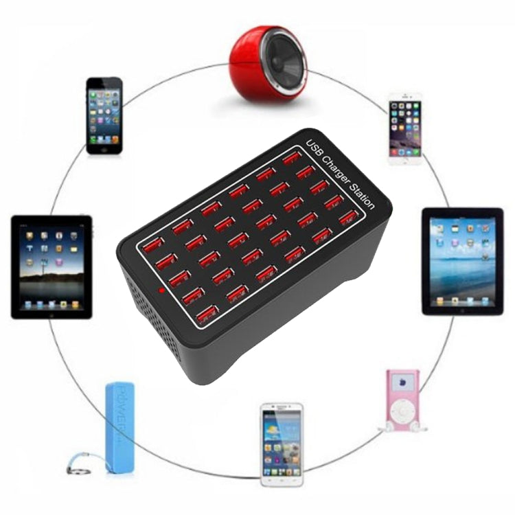 Station de charge rapide XLD-A7 150 W 30 ports USB Chargeur intelligent, CA 110-240 V, 150 W 30 ports USB prise UE, 150 W 30 ports USB prise US, 150 W 30 ports USB prise AU, 150 W 30 ports USB prise UK