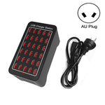 Station de charge rapide XLD-A7 150 W 30 ports USB Chargeur intelligent, CA 110-240 V, 150 W 30 ports USB prise UE, 150 W 30 ports USB prise US, 150 W 30 ports USB prise AU, 150 W 30 ports USB prise UK