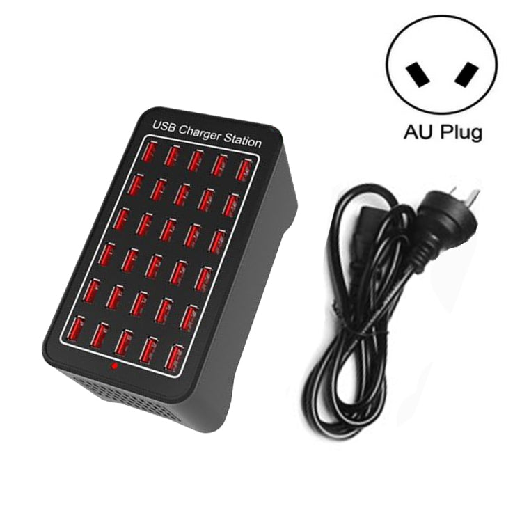 Station de charge rapide XLD-A7 150 W 30 ports USB Chargeur intelligent, CA 110-240 V, 150 W 30 ports USB prise UE, 150 W 30 ports USB prise US, 150 W 30 ports USB prise AU, 150 W 30 ports USB prise UK