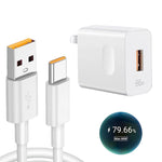 Chargeur de voyage USB à charge rapide HW-66W 66W + câble de données USB vers Type-C à charge flash, prise US, prise US (1m), prise US (1,5m), prise US (2m)