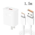 Chargeur de voyage USB à charge rapide HW-66W 66W + câble de données USB vers Type-C à charge flash, prise US, prise US (1m), prise US (1,5m), prise US (2m)