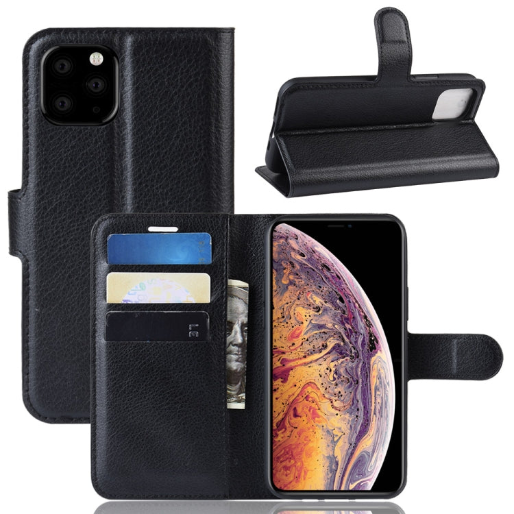 Litchi Skin PU Leather Wallet Stand Mobile Casing for iPhone XI Max （2019）