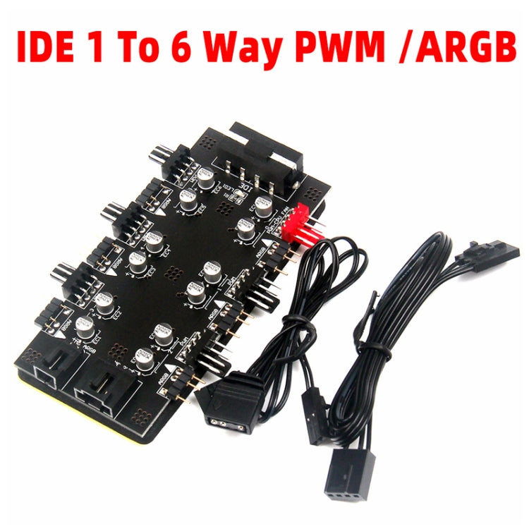 Extendeur HUB PWM / ARGB 1 vers 6 interface IDE, 1 vers 6