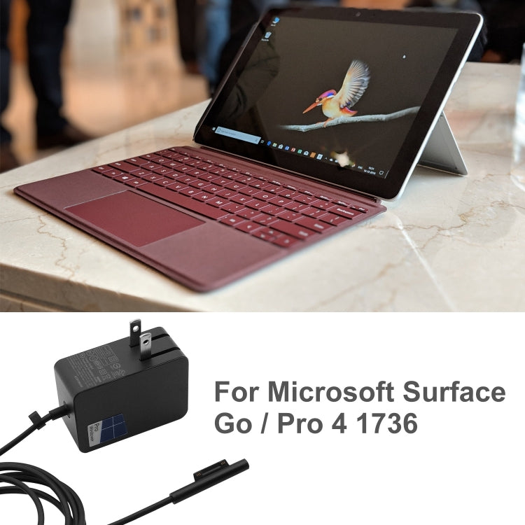 Chargeur adaptateur secteur 24W 15V 1.6A pour Microsoft Surface Go / Pro 4 1736, prise US