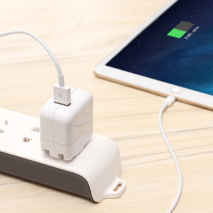 Chargeur USB 12W + câble de données USB vers 8 broches pour séries iPad / iPhone / iPod, prise US