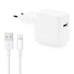 Chargeur USB 12W + câble de données USB vers 8 broches pour séries iPad / iPhone / iPod, prise EU