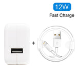 Chargeur USB 12W + câble de données USB vers 8 broches pour séries iPad / iPhone / iPod, prise EU