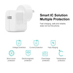 Chargeur USB 12W + câble de données USB vers 8 broches pour séries iPad / iPhone / iPod, prise AU