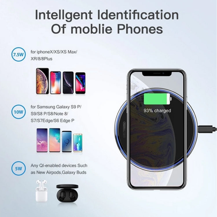 WX-70 15W Chargeur sans Fil Ultra-mince Chargeur sans Fil Miroir pour Téléphone Portable, 15W