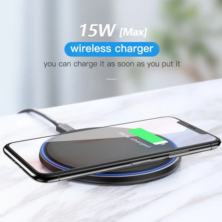 WX-70 15W Chargeur sans Fil Ultra-mince Chargeur sans Fil Miroir pour Téléphone Portable, 15W