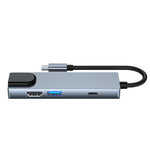 Adaptateur HUB 6 en 1 Type-C vers HDMI + RJ45 + SD / TF + PD + USB