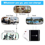 TE-PD01 PD 20W + QC3.0 USB Dual Ports Quick Charger with Indicator Light, EU Plug, EU Plug