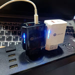 TE-PD01 Chargeur rapide à double port USB PD 20W + QC3.0 avec voyant indicateur, prise US, prise US