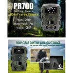 Caméra de chasse faune PR700 1080P, enregistreur vidéo activé par mouvement avec vision nocturne pour suivi extérieur, déclencheur de scan, PR700