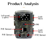 Caméra de chasse faune PR700 1080P, enregistreur vidéo activé par mouvement avec vision nocturne pour suivi extérieur, déclencheur de scan, PR700