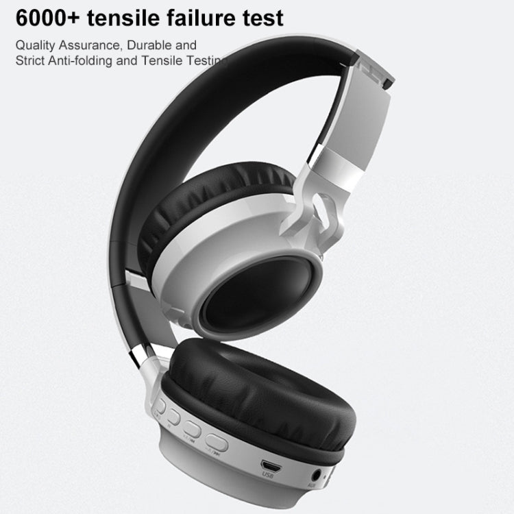 Casque stéréo HiFi sans fil pliable Bluetooth 5.0 à LED colorées avec micro, prise en charge carte TF / AUX 3,5 mm