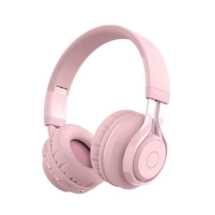 Casque Bluetooth sans fil mignon BT06C 5.0 pour enfants avec microphone et lumière LED, prise en charge de l'entrée auxiliaire